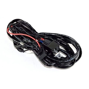 Kit cablaj LED bar auto cu releu 40A, fire de alimentare și accesorii pentru montajul proiectoarelor LED.