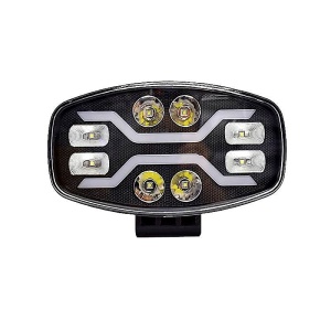 Proiector LED Auto Oval 9 inch cu DRL, Fază Scurtă, Fază Lungă și Funcție Stroboscop