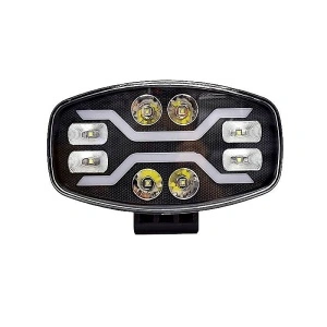 Proiector LED Auto Oval 9 inch cu DRL, Fază Scurtă, Fază Lungă și Funcție Stroboscop