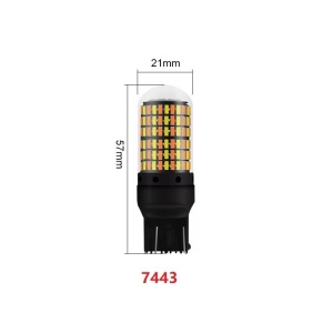 Dimensiuni exacte bec LED 7443 T20 pentru compatibilitate perfectă