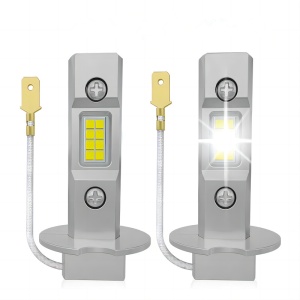Set 2 Becuri LED H3 6500K Alb Rece 15000LM – Lumină Puternică, Instalare Rapidă