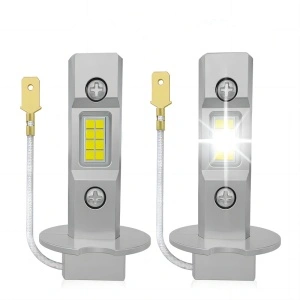 Set 2 Becuri LED H3 6500K Alb Rece 15000LM – Lumină Puternică, Instalare Rapidă