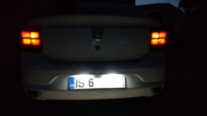 Lămpi LED număr montate pe Dacia – lumină albă intensă și design modern