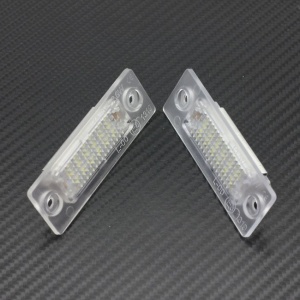 Set 2 Lampi LED Numar VW CANBUS Fara Eroare Bec Ars T5 Caddy Golf Jetta Passat Touran Lumina Alba