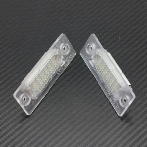 Set 2 Lampi LED Numar VW CANBUS Fara Eroare Bec Ars T5 Caddy Golf Jetta Passat Touran Lumina Alba