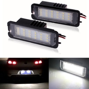 Detaliu conector si cablaj lampi LED numar VW plug and play