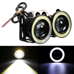 Set 2 Proiectoare cu Lupă LED Angel Eyes 89 mm, 12V, 6500K