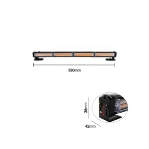 Cablu de alimentare pentru bară girofar LED 59 cm, cu întrerupător și selector pentru modurile de iluminare.