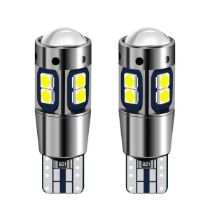 Set 2 Becuri LED T10 cu Lupă Canbus 16W 2800LM – Iluminare Puternică și Focalizată