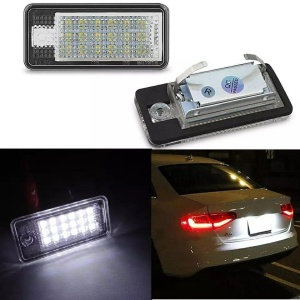 Iluminare LED numar Audi pe timp de noapte – lumina alba puternica