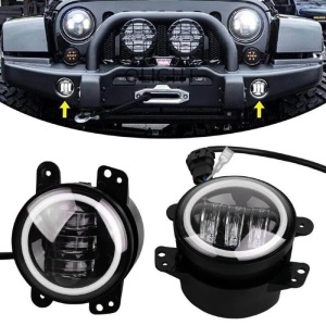 Proiector LED auto de 98 mm cu DRL alb rece și semnalizare galbenă, potrivit pentru prezentarea designului modern și a funcțiilor multiple într-un singur corp. 