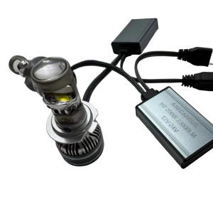 Bec LED H7 cu lupă A10 și modul CANBUS – compatibilitate fără erori și montaj simplu