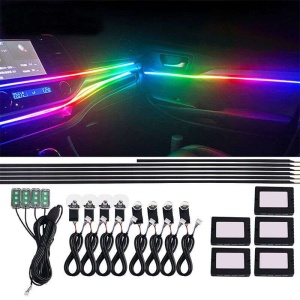 Lumini Ambientale Auto Symphony RGB 18in1 – Iluminare Premium Interior, Control APP, Efecte Dinamice