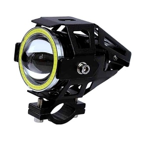 Proiector LED cu Lupă și Angel Eye pentru Moto, ATV, Off-Road, 2 Faze + Mod Stroboscop