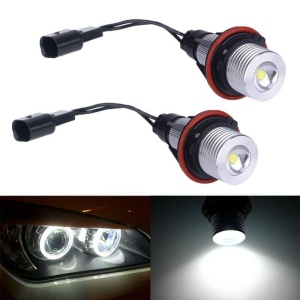 Comparatie Angel Eyes BMW before vs after – diferență majoră de lumină