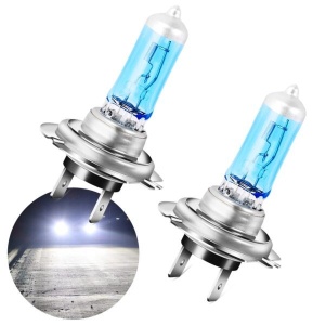 Set 2 Becuri Halogen H7 100W 12V, Lumină Albă 5000K
