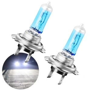 Set 2 Becuri Halogen H7 100W 12V, Lumină Albă 5000K