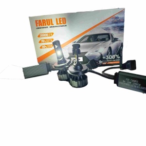 Set becuri LED H4 auto V20 cu răcire activă, lumină puternică și durată lungă de viață