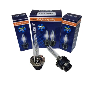 Becuri xenon D2S 35W 6000K cu ambalaj inclus, imagine utilă pentru prezentarea produsului complet și a construcției tip OEM.