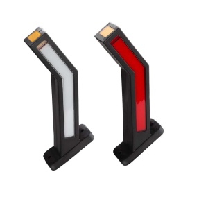 Lampă gabarit LED cu lumină albă, roșie și galbenă