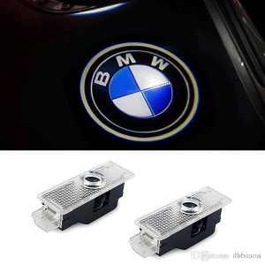 Set 2 Lămpi LED Logo BMW pentru Portiere, Proiecție Emblemă pe Sol, Plug & Play