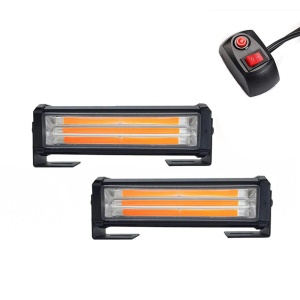 Lămpi stroboscopice galbene COB 12v, avertizare cu 9 funcții, montaj grilă sau plafon, control prin buton