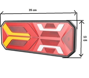 Dimensiuni lampi stop LED universale pentru remorca si camion