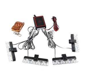 Set 4 stroboscoape cu 4 LED-uri, lumină albastră și telecomandă