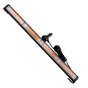 Bară girofar LED avertizare 59 cm, stroboscop 12V, lumină galbenă, profil slim - Img 3
