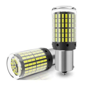 Set 2 Becuri LED Marsarier P21W BA15S 144 SMD, 6000K Alb Rece – Iluminare Puternică Marsarier