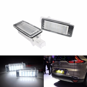Set 2 lămpi LED pentru iluminare număr compatibile Dacia și Renault – lumină albă puternică