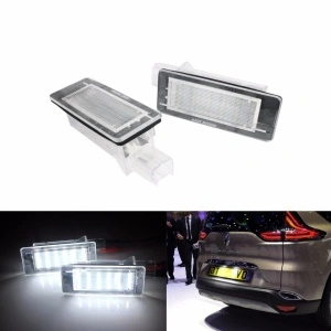 Set 2 lămpi LED pentru iluminare număr compatibile Dacia și Renault – lumină albă puternică