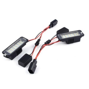 Set 2 Lampi LED Numar VW Golf 5 6 7, Passat B6 B7, Polo, Lupo – Canbus Fara Eroare, Lumina Alba Puternica