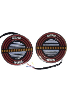 Lampi spate LED rotunde universale pentru trailer si utilaje agricole, montaj rapid