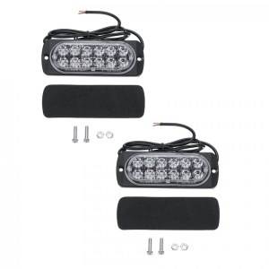Set complet de stroboscoape LED galbene cu accesorii de montaj incluse pentru instalare rapidă și fixare sigură.