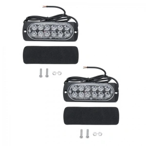 Set complet de stroboscoape LED galbene cu accesorii de montaj incluse pentru instalare rapidă și fixare sigură.