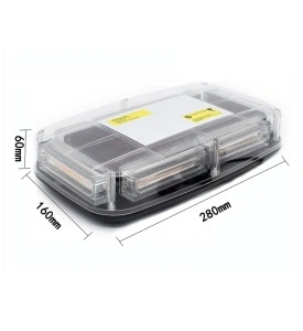 Lampa girofar LED 36W 12–24V, 15 funcții stroboscopice, magneți cu protecție, mufă brichetă, sticlă transparentă - Img 4
