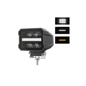 Proiector Auto LED Universal cu DRL Alb și Portocaliu, 12V-24V