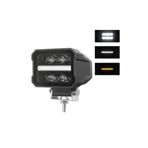 Proiector Auto LED Universal cu DRL Alb și Portocaliu, 12V-24V