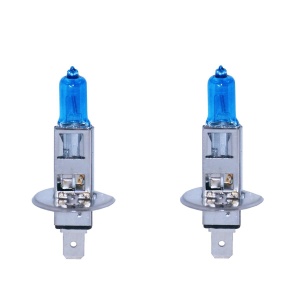 Set 2 Becuri Halogen H1 100W 12V, Lumină Albă 5000K
