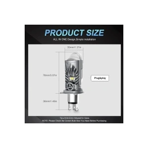 Becuri LED H4 auto cu lupă, iluminare puternică și uniformă pentru vizibilitate maximă