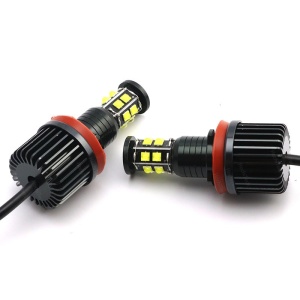 Set 2 becuri LED H8 BMW Angel Eyes 60W – lumină alb rece puternică