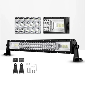 Kit de montaj pentru bară LED off-road 270W, cu suporturi și accesorii incluse pentru fixare sigură și instalare corectă.