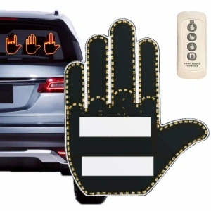 Lampă LED Auto în Formă de Mână – 3 Gesturi, Telecomandă, Efect Viral pe Șosea