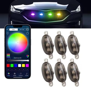 Lumini Ambientale RGB 6 Piese pentru Grilă sau Interior Auto – Kit LED 12V pentru Efect Dinamic Premium