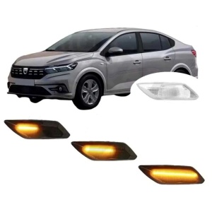 Semnalizări Laterale Dinamice LED Fumurii Dacia Logan 3, Duster 3, Sandero, CANBUS, Plug & Play