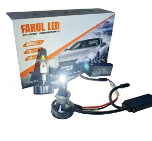 Bec LED H1 V20 auto cu lumină puternică, ideal pentru fază scurtă sau lungă cu claritate ridicată