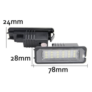 Dimensiuni lampa LED numar VW pentru compatibilitate precisa