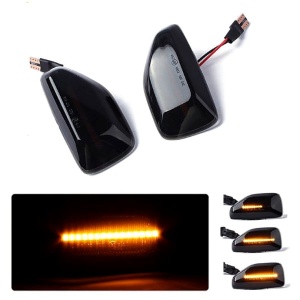 Set 2 Lămpi Semnalizare Dinamică Aripă Dacia Logan 2, Duster 2, Sandero, LED Fumuriu
