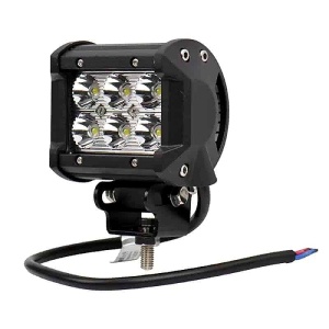 Proiector LED 18W Dreptunghiular, Spot 30°, 12V-24V, Alb Rece 6500K, pentru ATV, Moto și Off-Road
